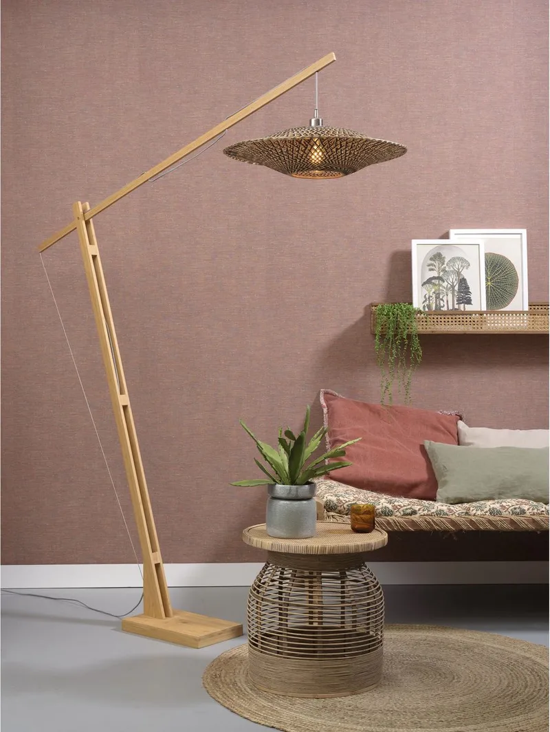 Lampadaire bambou H175cm de Good&Mojo en Marron – photo produit