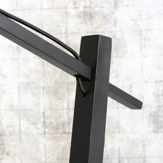 vloerlamp Iguazu, naturel/zwart, Ø 50 cm, cilinder från Good&Mojo i Natur, Svart – produktbild 5 av 5