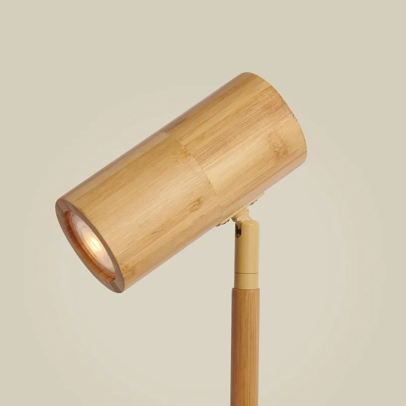 vloerlamp Java, naturel, bamboe, 141 cm hoog, GU10 från Good&Mojo i Licht hout – produktbild 1 av 3