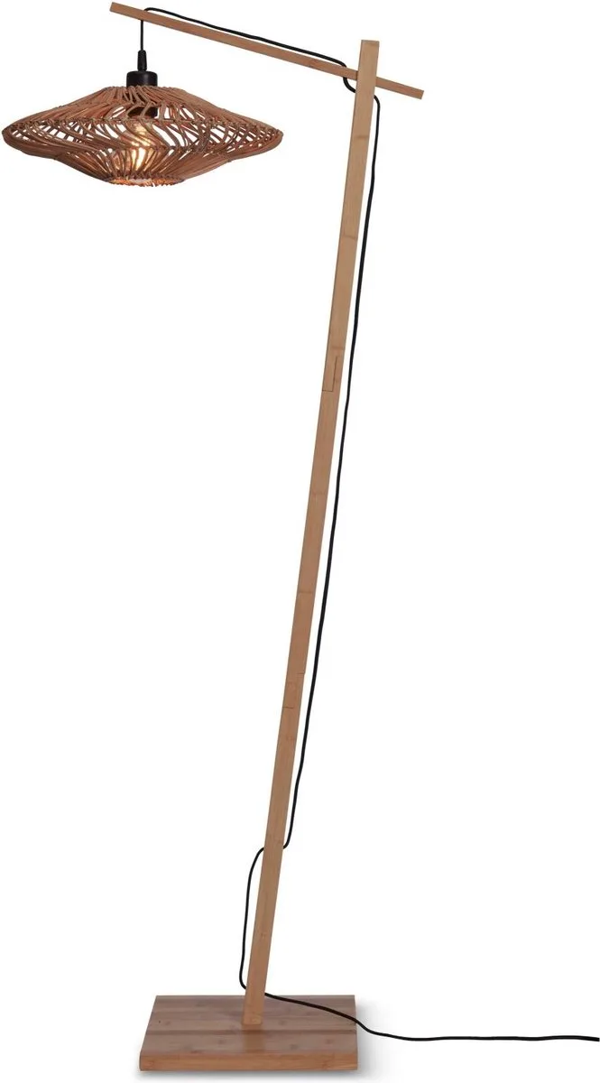 Vloerlamp Zanzibar - Bamboe - 63x40x150cm - Modern - Staande lampen voor Woonkamer - Slaapkamer fra Good&Mojo i Brun – produktbillede