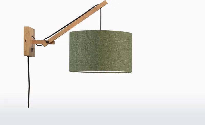 Wandlamp Andes - Bamboe/Groen - 50x32x45cm - Binnen Scandinavisch,Bohemian fra Good&Mojo i Brun – produktbillede