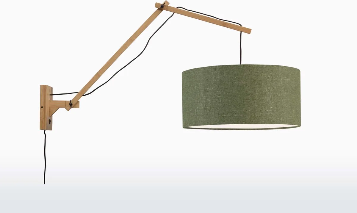 Wandlamp Andes - Bamboe/Groen - 95x47x55cm - Binnen Scandinavisch,Bohemian de Good&Mojo en Marron – photo produit