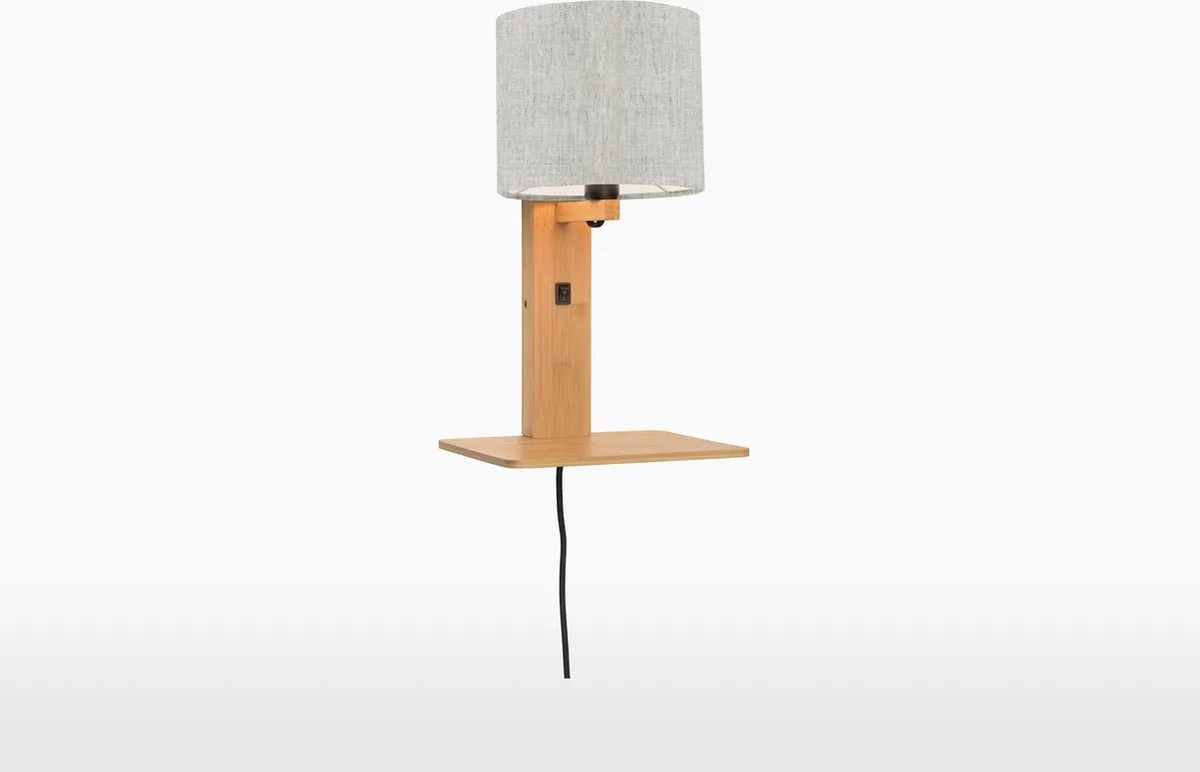 Wandlamp Andes - Bamboe/Naturel - 19x24x36cm - Binnen Scandinavisch,Bohemian von Good&Mojo in Braun – Produktfoto