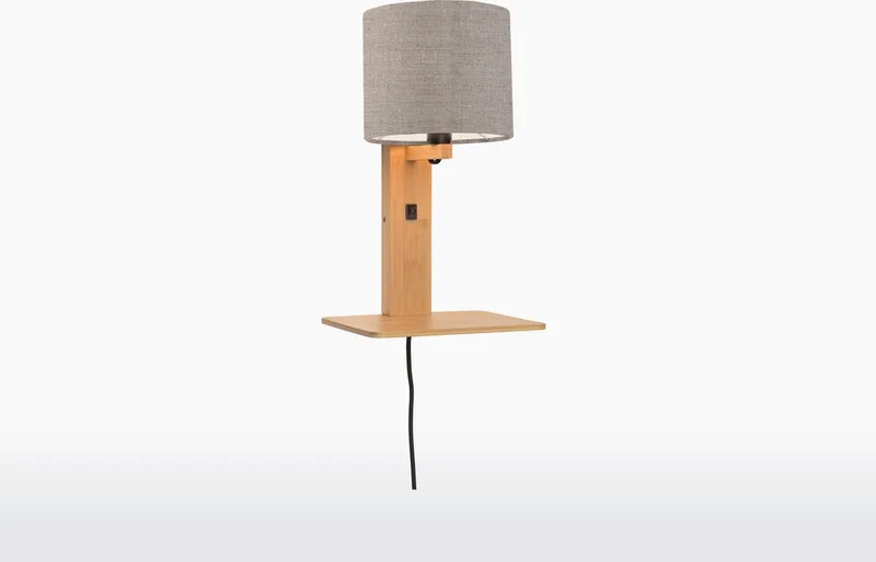 Wandlamp Andes - Bamboe/Taupe - 19x24x36cm - Binnen Scandinavisch,Bohemian van Good&Mojo in Bruin – productfoto