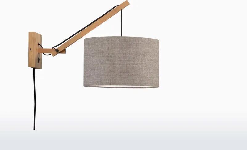 Wandlamp Andes - Bamboe/Taupe - 50x32x45cm - Binnen Scandinavisch,Bohemian de Good&Mojo en Marron – photo produit