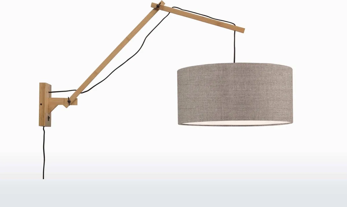 Wandlamp Andes - Bamboe/Taupe - 95x47x55cm - Binnen Scandinavisch,Bohemian de Good&Mojo en Marron – photo produit