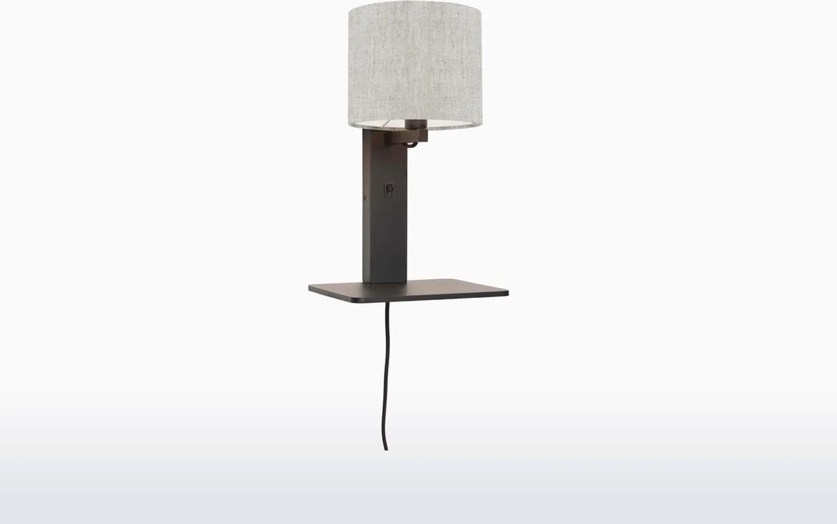 Wandlamp Andes - Bamboe Zwart/Naturel - 19x24x36cm - Binnen Scandinavisch,Bohemian fra Good&Mojo i Sort – produktbillede
