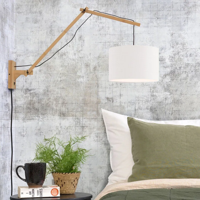 wandlamp Andes, Ø 32 cm, wit, verstelbaar från Good&Mojo i Natur, Vit – produktbild 3 av 5