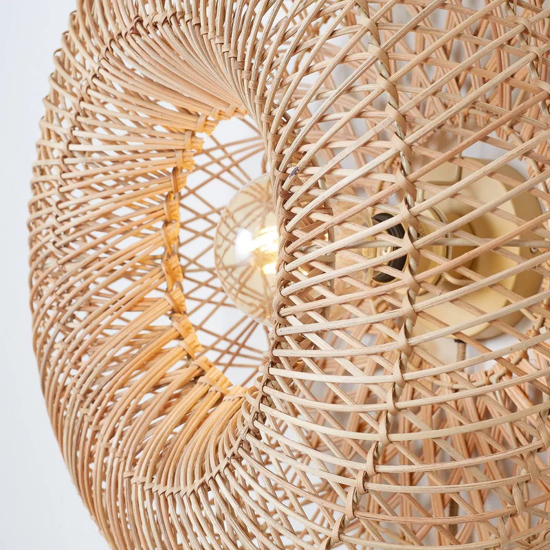Applique avec prise Arizona - Beige - Rotin de Good&Mojo en Natuurlijk bamboe – photo produit 4 sur 5