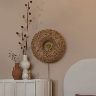 Applique avec prise Arizona - Beige - Rotin de Good&Mojo en Natuurlijk bamboe – photo produit 2 sur 5