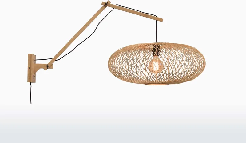Wandlamp Cango - Bamboe - 105x60x60cm - Binnen Scandinavisch,Bohemian fra Good&Mojo i Brun – produktbillede