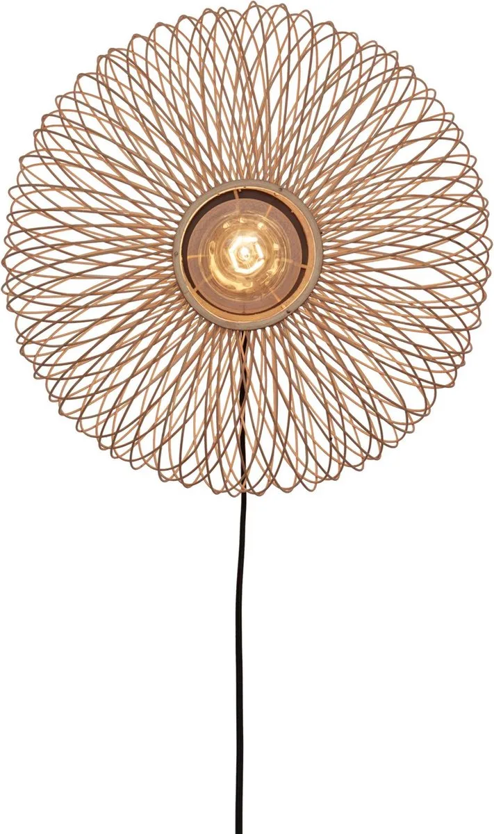 Wandlamp Cango - Bamboe - Ø40cm - Binnen Bohemian by Good&Mojo in Brown – product photo