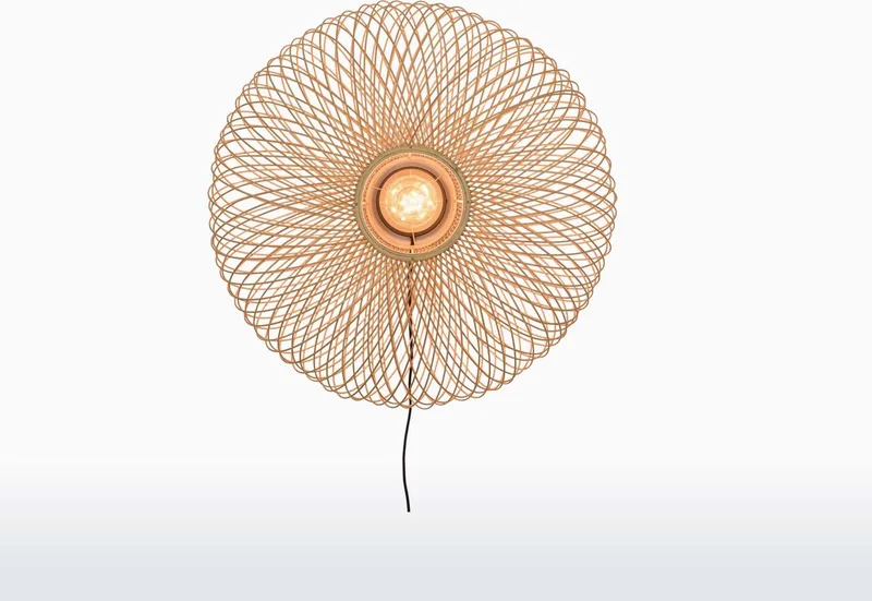 Wandlamp Cango - Bamboe - Ø60cm - Binnen Scandinavisch,Bohemian de Good&Mojo en Marron – photo produit