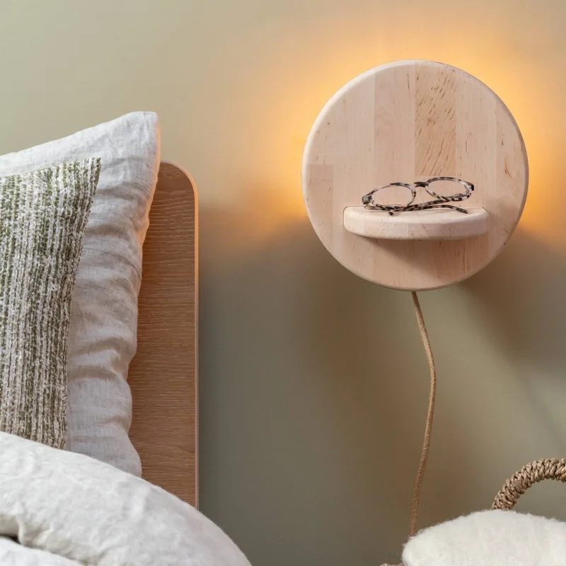 wandlamp Corsica, naturel, elzenhout, stekker von Good&Mojo in Natur – Produktfoto 2 von 5