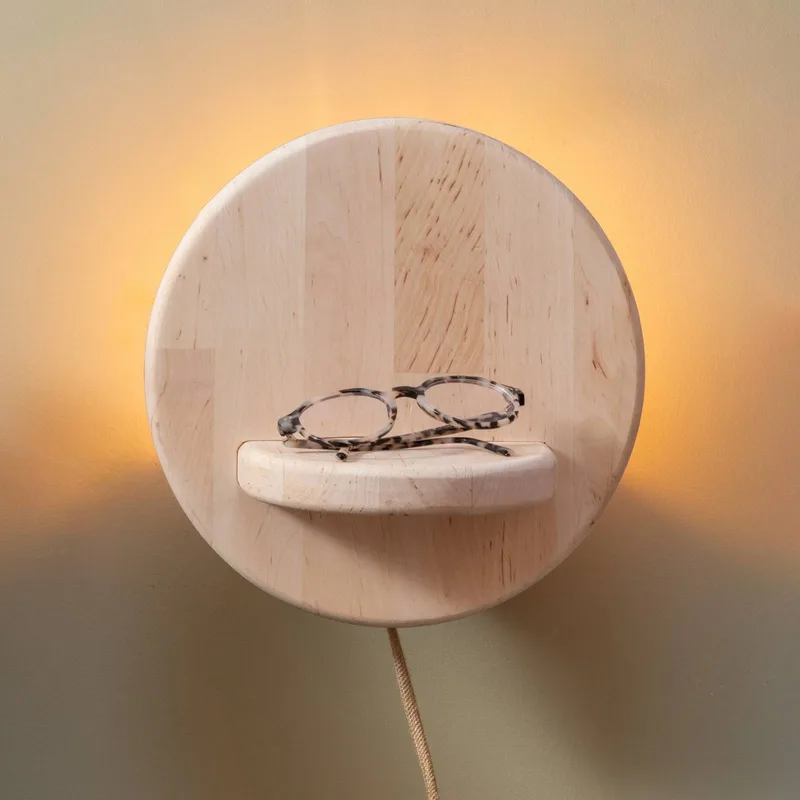 wandlamp Corsica, naturel, elzenhout, stekker von Good&Mojo in Natur – Produktfoto 1 von 5