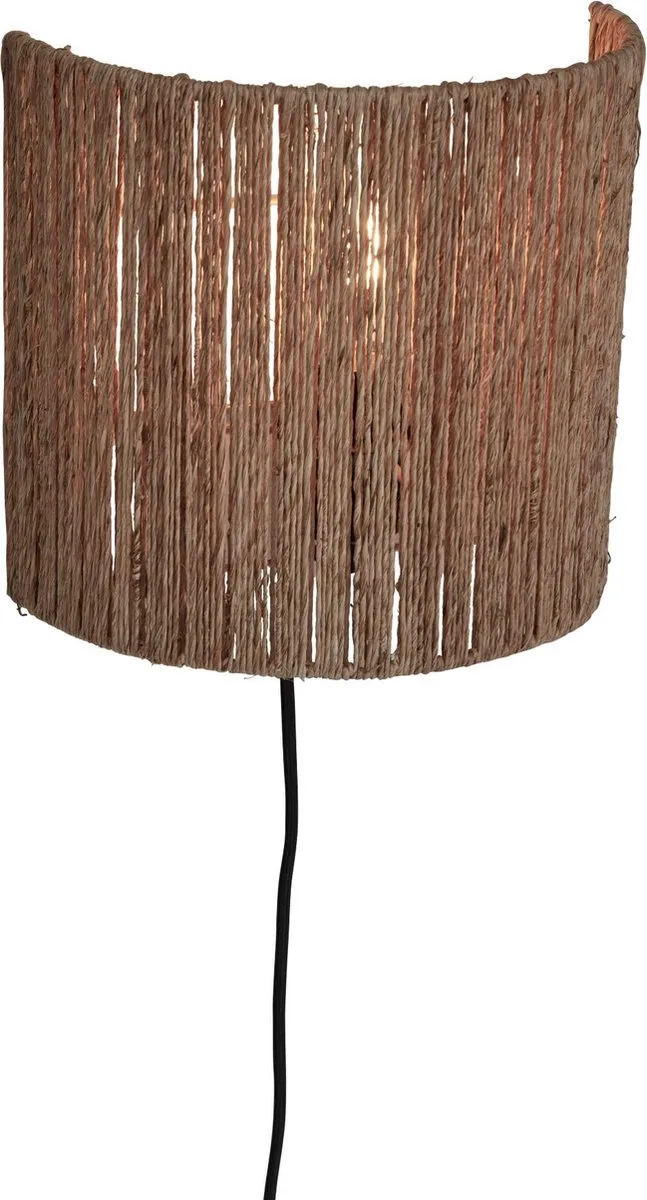 Wandlamp Iguazu - Jute - 25x25x22cm - Binnen Bohemian fra Good&Mojo i Brun – produktbillede