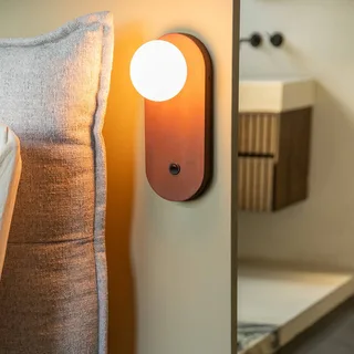wandlamp Java, glas/bamboe, stekker fra Good&Mojo i Brun – produktbillede 2 af 5