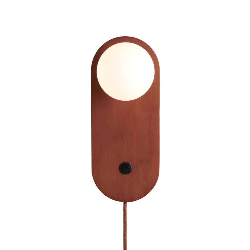 wandlamp Java, glas/bamboe, stekker fra Good&Mojo i Brun – produktbillede 4 af 5