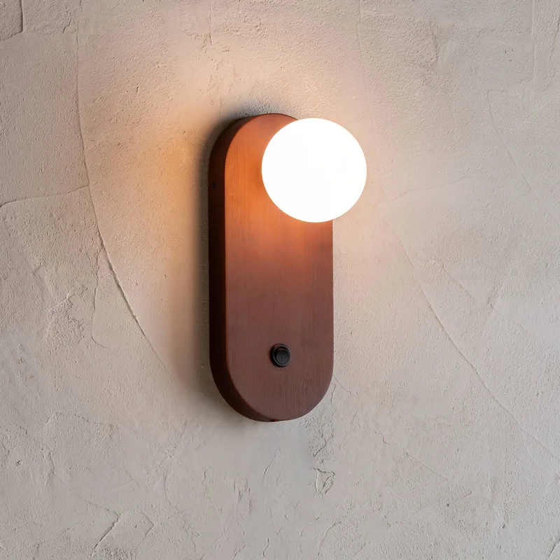 wandlamp Java, glas/bamboe, stekker fra Good&Mojo i Brun – produktbillede 3 af 5