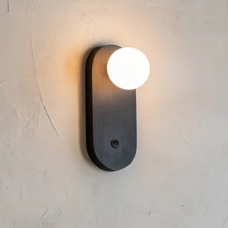 wandlamp Java, glas/bamboe, stekker fra Good&Mojo i Sort – produktbillede 3 af 5