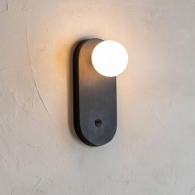 wandlamp Java, glas/bamboe, stekker fra Good&Mojo i Sort – produktbillede 3 af 5
