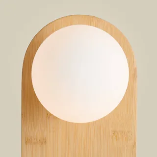 wandlamp Java, naturel, glas/bamboe, stekker van Good&Mojo in Naturel – productfoto 4 van 5