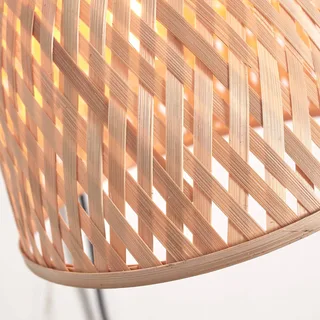 wandlamp Java, naturel, stekker, bamboe fra Good&Mojo i Natur, Sort – produktbillede 4 af 5