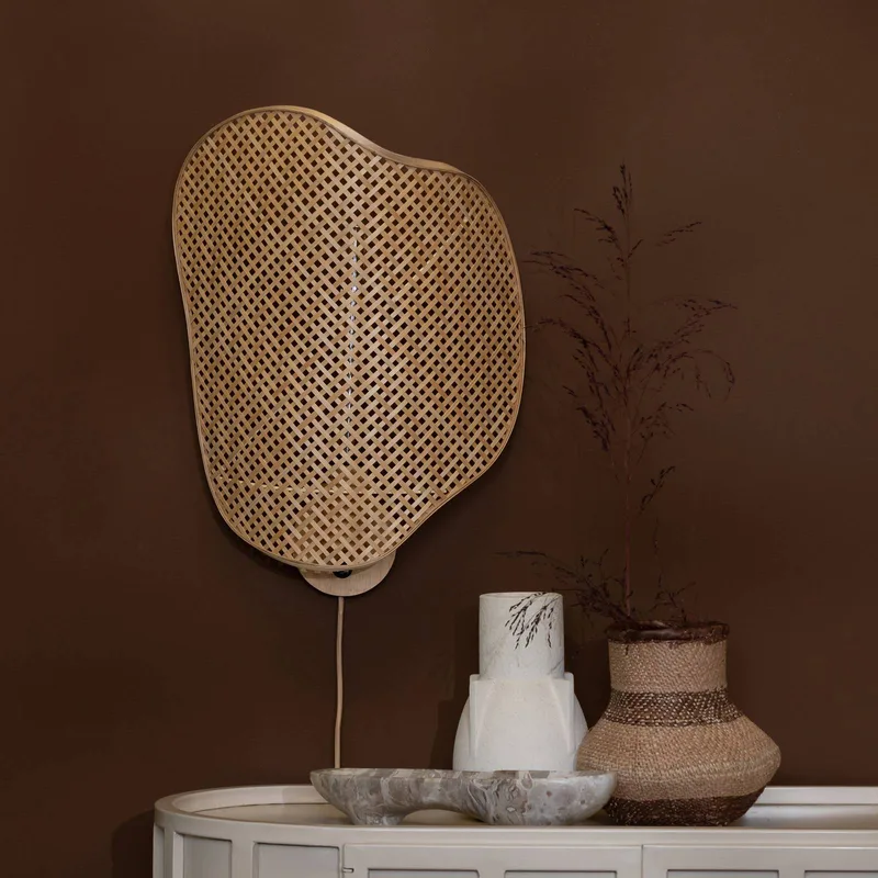 wandlamp Kinabalu, naturel, 50 cm, bamboe stekker von Good&Mojo in Natuurlijk bamboe – Produktfoto 5 von 5