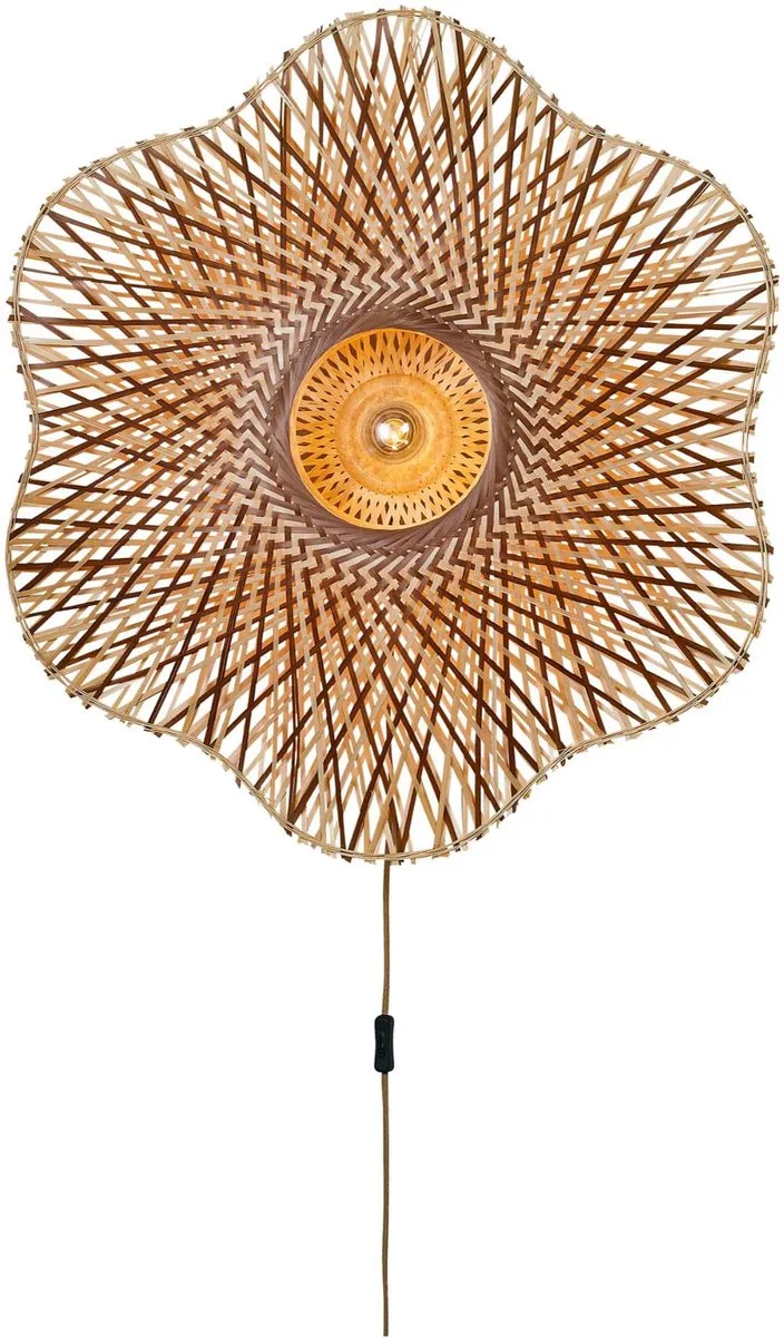 Wandleuchte mit Stromkabel Madura - Beige - Eisen von Good&Mojo in Braun – Produktfoto