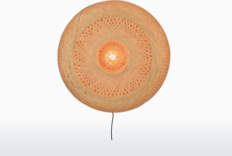 Wandlamp Palawan - Bamboe - Ø60cm - Binnen Scandinavisch,Bohemian von Good&Mojo in Braun – Produktfoto