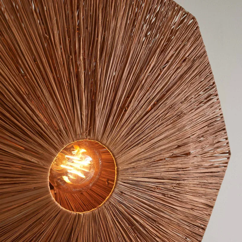 wandlamp Panama, bruin, Ø 65 cm, stekker från Good&Mojo i Brun, Svart – produktbild 5 av 5