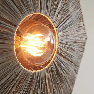 wandlamp Panama, donkergrijs, Ø 45 cm, stekker fra Good&Mojo i Mørkegrå, Sort – produktbillede 4 af 5