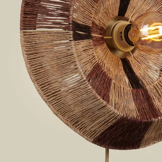 Wandleuchte mit Stromkabel Serengeti - Braun - Jute von Good&Mojo in Braun, Natur – Produktfoto 4 von 5
