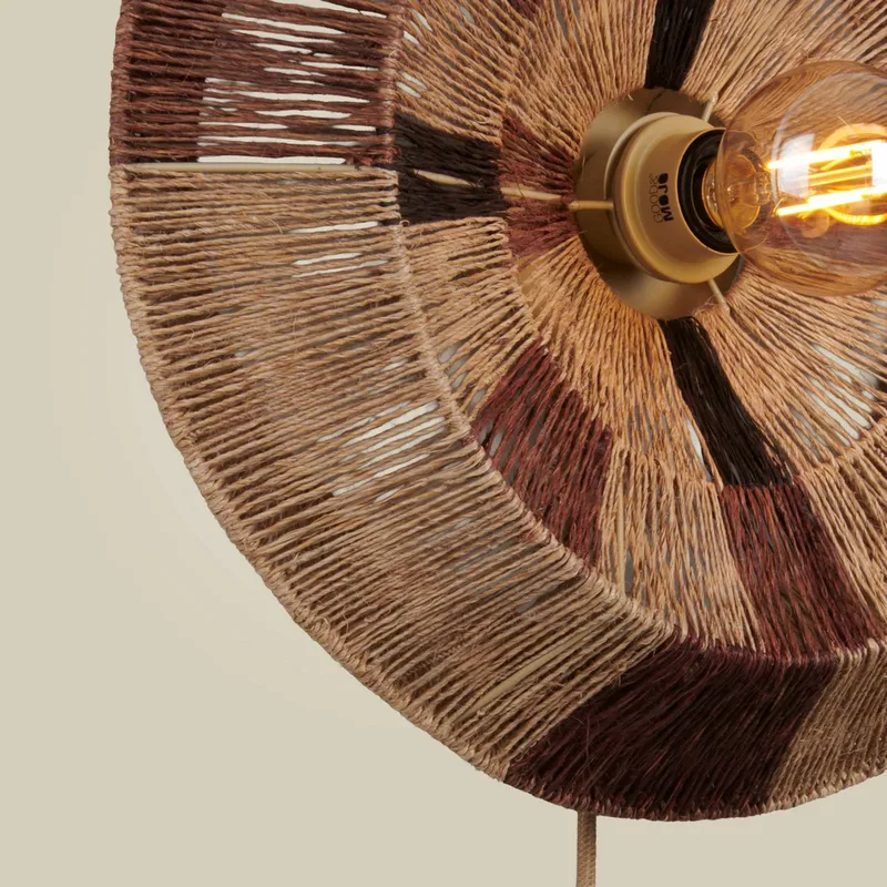 Wandleuchte mit Stromkabel Serengeti - Braun - Jute von Good&Mojo in Braun, Natur – Produktfoto 4 von 5