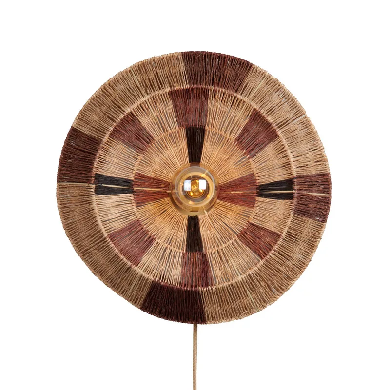 Wandleuchte mit Stromkabel Serengeti - Braun - Jute von Good&Mojo in Braun, Natur – Produktfoto 3 von 5