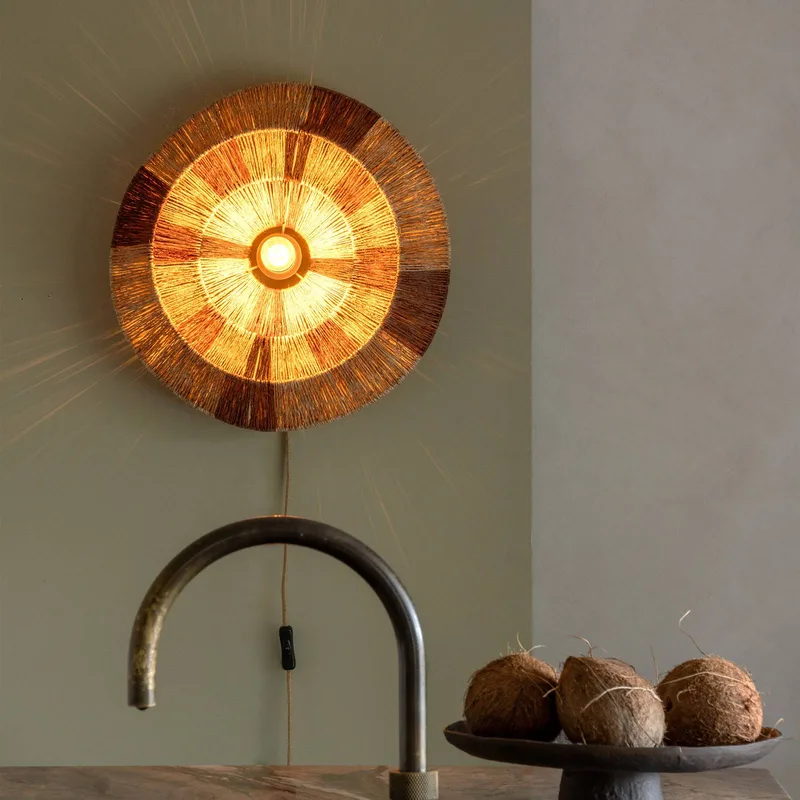 Wandleuchte mit Stromkabel Serengeti - Braun - Jute von Good&Mojo in Braun, Natur – Produktfoto 2 von 5