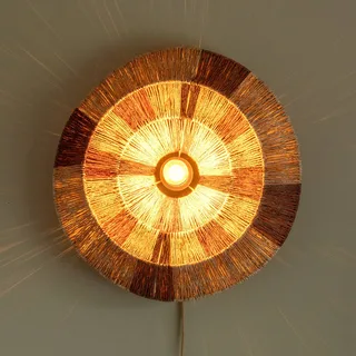Wandleuchte mit Stromkabel Serengeti - Braun - Jute von Good&Mojo in Braun, Natur – Produktfoto 1 von 5