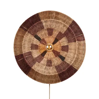 wandlamp Serengeti, Ø 60 cm, bruin, jute, stekker från Good&Mojo i Brun, Natur – produktbild 5 av 5