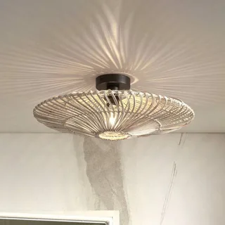 Zanzibar plafondlamp, Ø 55 cm, wit van Good&Mojo in Wit, Zwart – productfoto 1 van 5