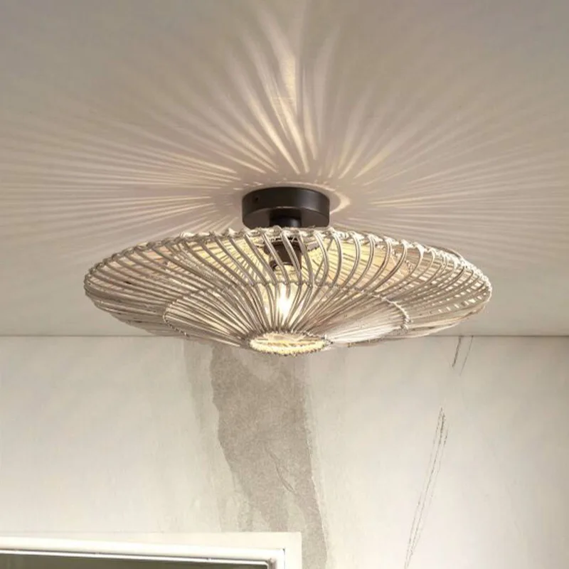 Zanzibar plafondlamp, Ø 55 cm, wit van Good&Mojo in Wit, Zwart – productfoto 1 van 5
