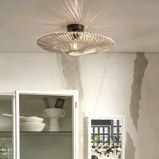Zanzibar plafondlamp, Ø 55 cm, wit van Good&Mojo in Wit, Zwart – productfoto 2 van 5