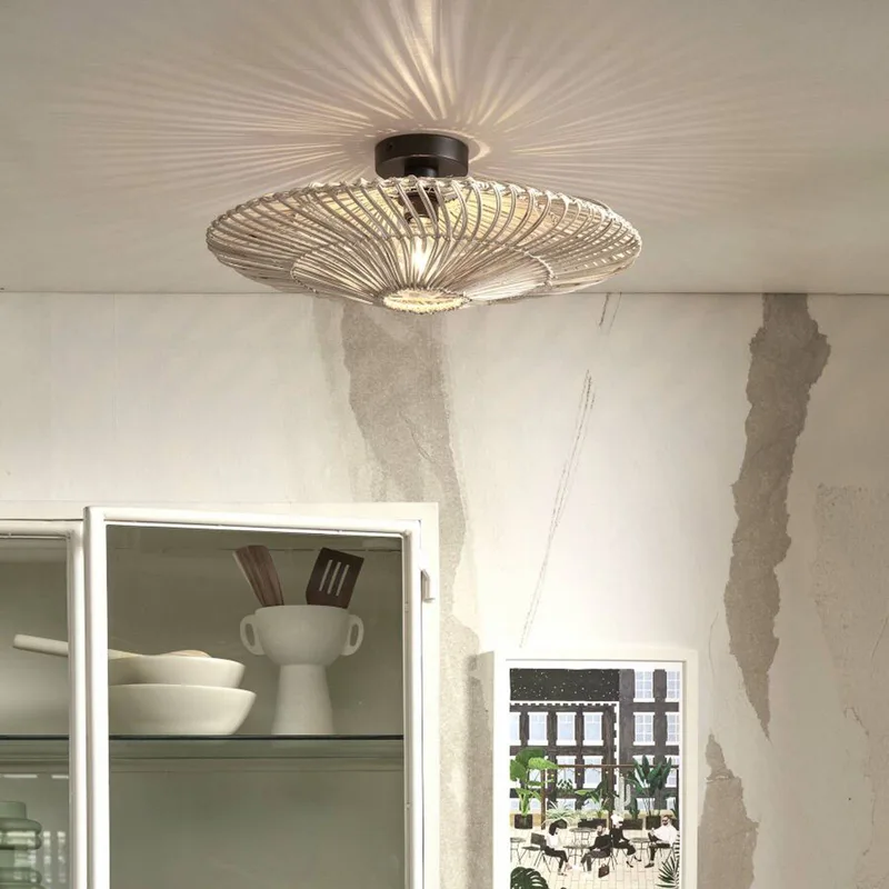 Zanzibar plafondlamp, Ø 55 cm, wit van Good&Mojo in Wit, Zwart – productfoto 2 van 5