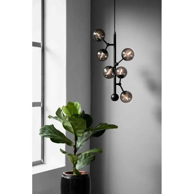 Atom Vertical hanglamp, rookgrijs fra Halo Design – produktbillede