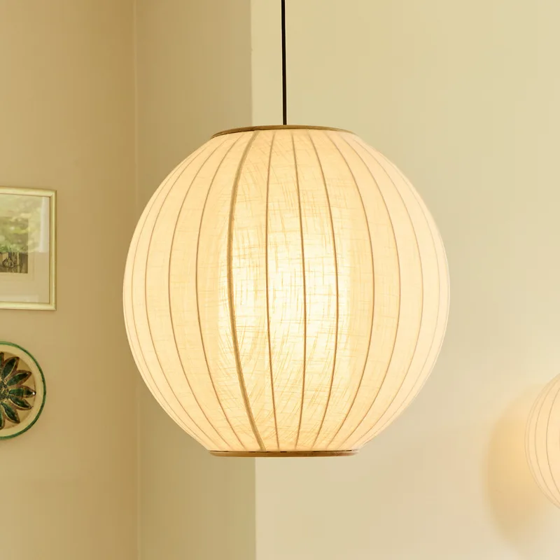BALLON hanglamp, crème, Ø 70 cm, linnen, E27 fra Halo Design – produktbillede