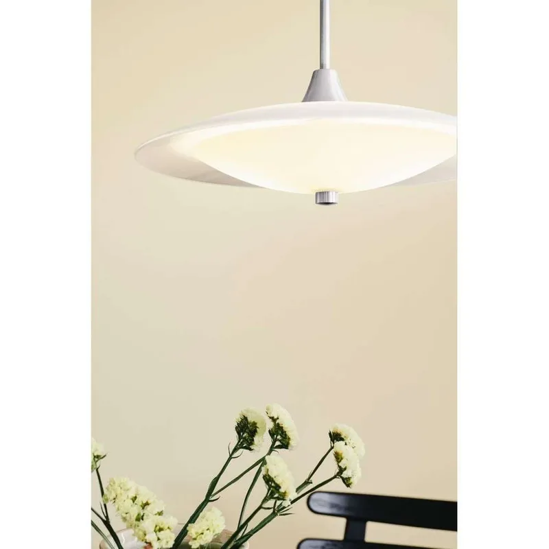 Baroni hanglamp, Ø 40 cm, chroom/wit, glas fra Halo Design – produktbillede