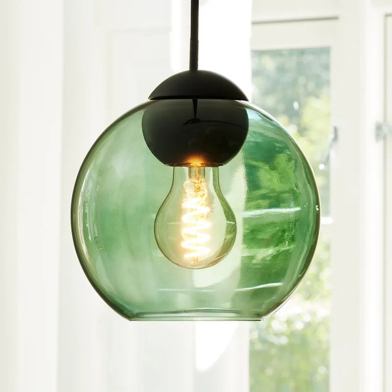 BUBBLES hanglamp, groen, Ø 18 cm, glas, E27 de Halo Design – photo produit