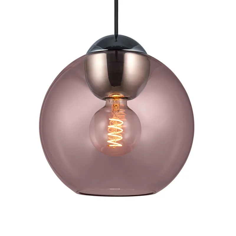BUBBLES hanglamp, rosé, Ø 24 cm, glas, E27 de Halo Design – photo produit