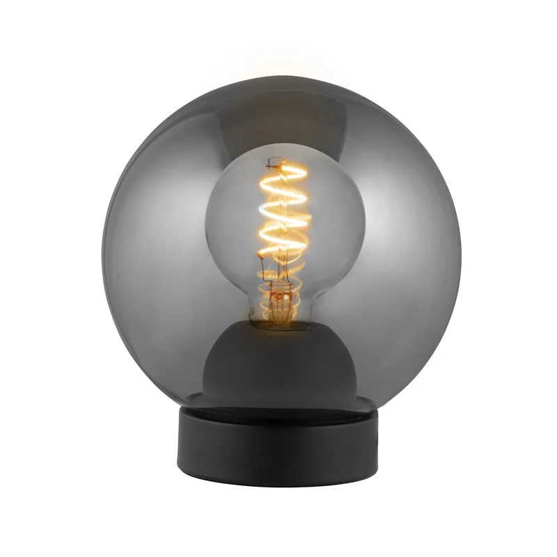 BUBBLES Tischlampe, rauchgrau Ø 18 cm Glas E27 von Halo Design – Produktfoto