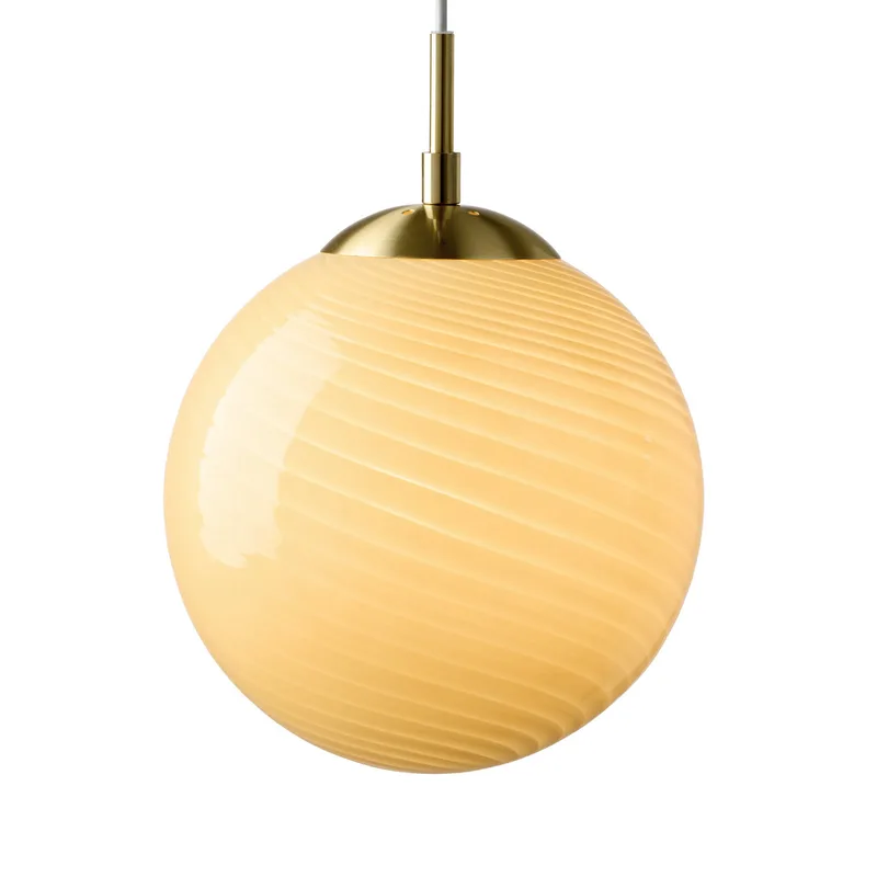 CANDY BALL hanglamp crème/oud messing Ø 25 cm fra Halo Design – produktbillede