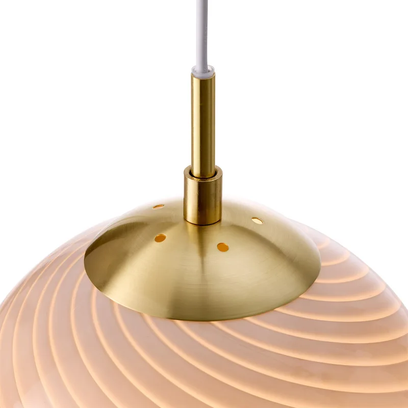 CANDY BALL hanglamp, grijs/verouderd messing Ø 20 cm fra Halo Design – produktbillede